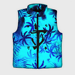 Мужской жилет Doom неоновые тропики, цвет: 3D-черный