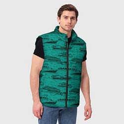 Мужской жилет Корабли плывут по Неве, цвет: 3D-черный — фото 2