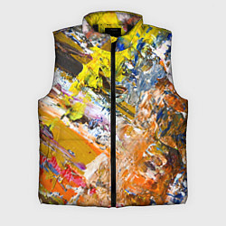 Мужской жилет Живая Абстракция: Поток Цветов и Форм в Постоянном, цвет: 3D-черный
