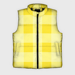 Мужской жилет Солнечный желтый тартан, цвет: 3D-черный