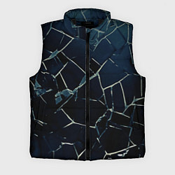 Мужской жилет Тёмный чёрно-синий битые плиты