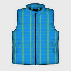 Мужской жилет Color light blue cage, цвет: 3D-черный
