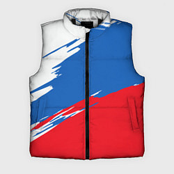 Мужской жилет Белый Синий Красный, цвет: 3D-черный