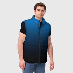 Мужской жилет Blue gradient, цвет: 3D-черный — фото 2