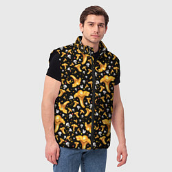 Мужской жилет Грибной дождик, цвет: 3D-черный — фото 2