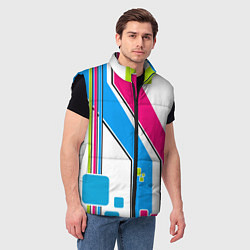 Мужской жилет Цветное абстрактное искусство, цвет: 3D-черный — фото 2