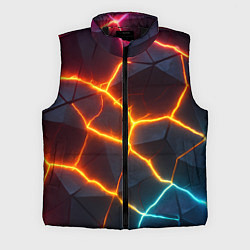 Мужской жилет Разноцветный неон из плит, цвет: 3D-черный