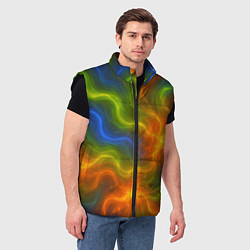 Мужской жилет Разноцветный дым, цвет: 3D-черный — фото 2