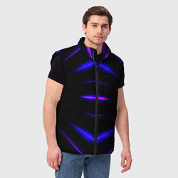 Мужской жилет Color black neon stripes, цвет: 3D-черный — фото 2
