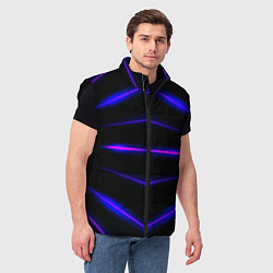 Мужской жилет Color black neon stripes, цвет: 3D-черный — фото 2