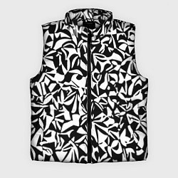 Мужской жилет Чёрно-белый паттерн абстракция, цвет: 3D-черный