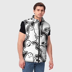 Мужской жилет Весёлые призраки, цвет: 3D-черный — фото 2