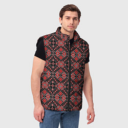 Мужской жилет Славянский стиль - орнамент, цвет: 3D-черный — фото 2