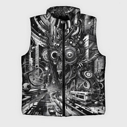 Мужской жилет Cyber urban skull - ai art fantasy