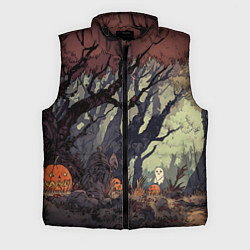 Мужской жилет Призрачный лес, цвет: 3D-черный