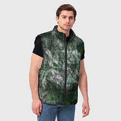 Мужской жилет Абстракция - acid boom, цвет: 3D-черный — фото 2