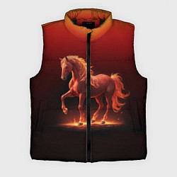 Мужской жилет Узор с конем огнем
