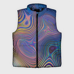 Мужской жилет Абстрактная рябь, цвет: 3D-черный