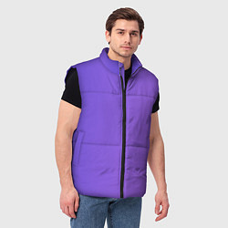 Мужской жилет Color purple gradient, цвет: 3D-черный — фото 2
