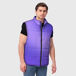 Мужской жилет Color purple gradient, цвет: 3D-черный — фото 2