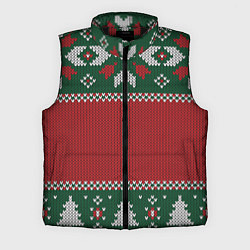 Мужской жилет Новогодний узор вязаный