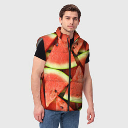 Мужской жилет Дольки арбуза, цвет: 3D-светло-серый — фото 2