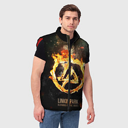 Мужской жилет Linkin Park: Burning the skies, цвет: 3D-красный — фото 2