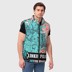 Мужской жилет Linkin Park: Sky Girl, цвет: 3D-светло-серый — фото 2