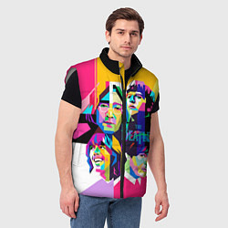 Мужской жилет The Beatles: Poly-art, цвет: 3D-светло-серый — фото 2