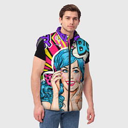 Мужской жилет Pop art, цвет: 3D-светло-серый — фото 2