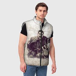 Мужской жилет Сталин байкер, цвет: 3D-светло-серый — фото 2