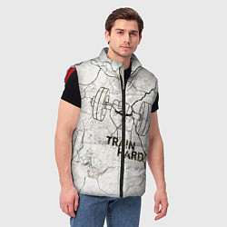 Мужской жилет Train hard, цвет: 3D-красный — фото 2