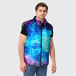 Мужской жилет Голубая вселенная, цвет: 3D-светло-серый — фото 2