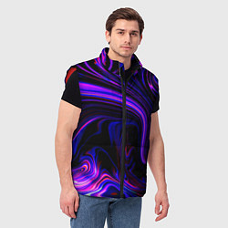 Мужской жилет Цветные разводы, цвет: 3D-красный — фото 2