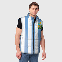 Мужской жилет Сборная Аргентины: ЧМ-2018, цвет: 3D-черный — фото 2