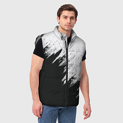 Мужской жилет Черно-белый разрыв, цвет: 3D-светло-серый — фото 2