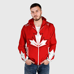 Ветровка с капюшоном мужская Сборная Канады: домашняя форма, цвет: 3D-белый — фото 2