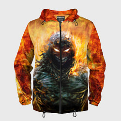 Ветровка с капюшоном мужская Disturbed: Monster Flame, цвет: 3D-черный