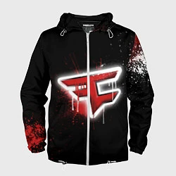 Ветровка с капюшоном мужская FaZe Clan: Black collection, цвет: 3D-белый