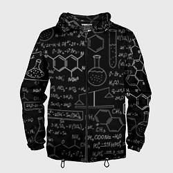 Ветровка с капюшоном мужская Химия, цвет: 3D-черный