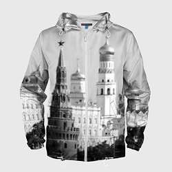 Ветровка с капюшоном мужская Москва: Кремль, цвет: 3D-белый
