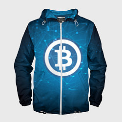 Мужская ветровка Bitcoin Blue