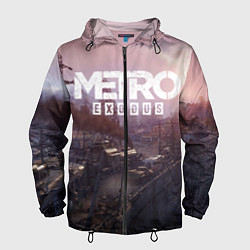 Ветровка с капюшоном мужская Metro Exodus, цвет: 3D-черный