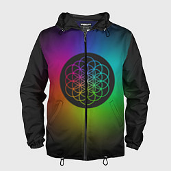 Ветровка с капюшоном мужская Coldplay Colour, цвет: 3D-черный