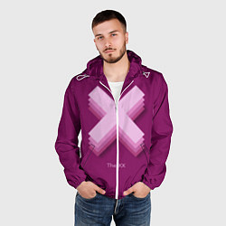 Ветровка с капюшоном мужская The XX: Purple, цвет: 3D-белый — фото 2