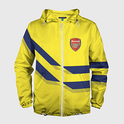 Ветровка с капюшоном мужская Arsenal FC: Yellow style, цвет: 3D-белый