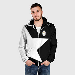 Ветровка с капюшоном мужская FC Juventus: Star, цвет: 3D-белый — фото 2