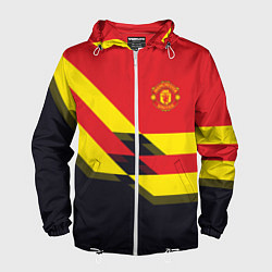 Ветровка с капюшоном мужская Man UTD FC: Black style, цвет: 3D-белый