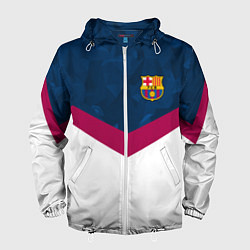 Ветровка с капюшоном мужская Barcelona FC: Sport, цвет: 3D-белый