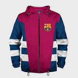 Ветровка с капюшоном мужская Barcelona FC: Vintage 2018, цвет: 3D-черный